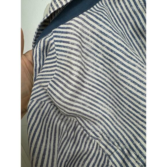 Michael Stars 100% Linen Blazer Preppy Coastal Retro Twee Summer Beachy Casual M - Picture 4 of 9